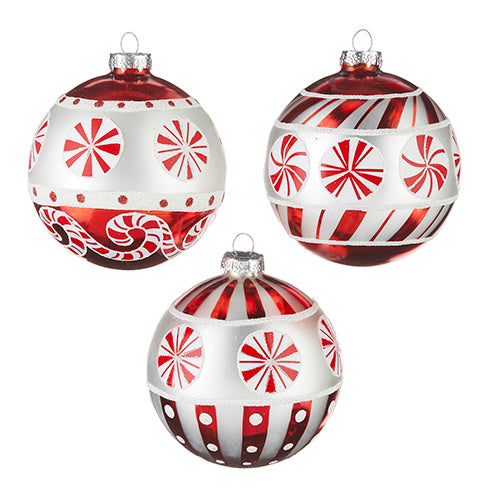 Ornament 4" Peppermint Pattern
