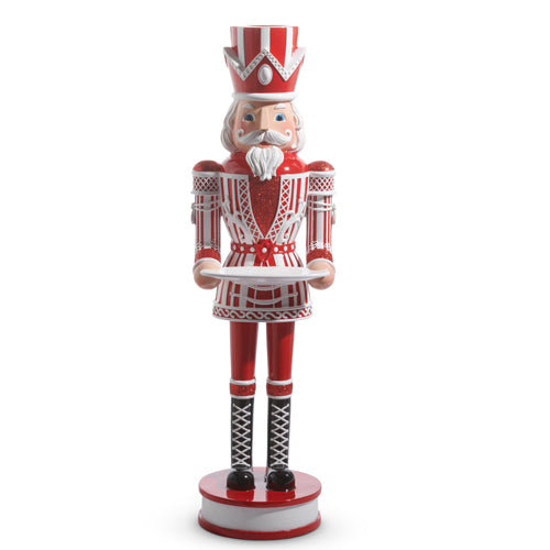 Peppermint Nutcracker with Tray 36"