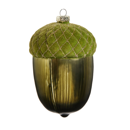 6.5" Green Acorn Ornament