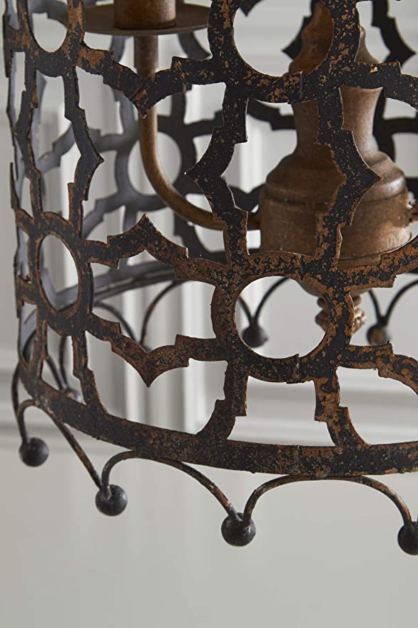 Chandelier 30” Metal Cutout Barrel