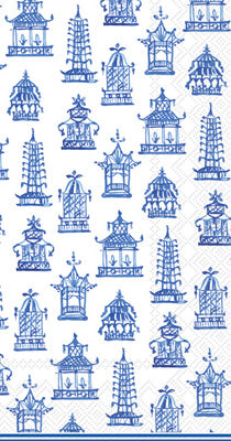 Napkin Guest Towel Blue Pagoda