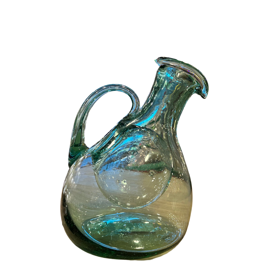 Tilted White Wine Decanter With Ice Pocket