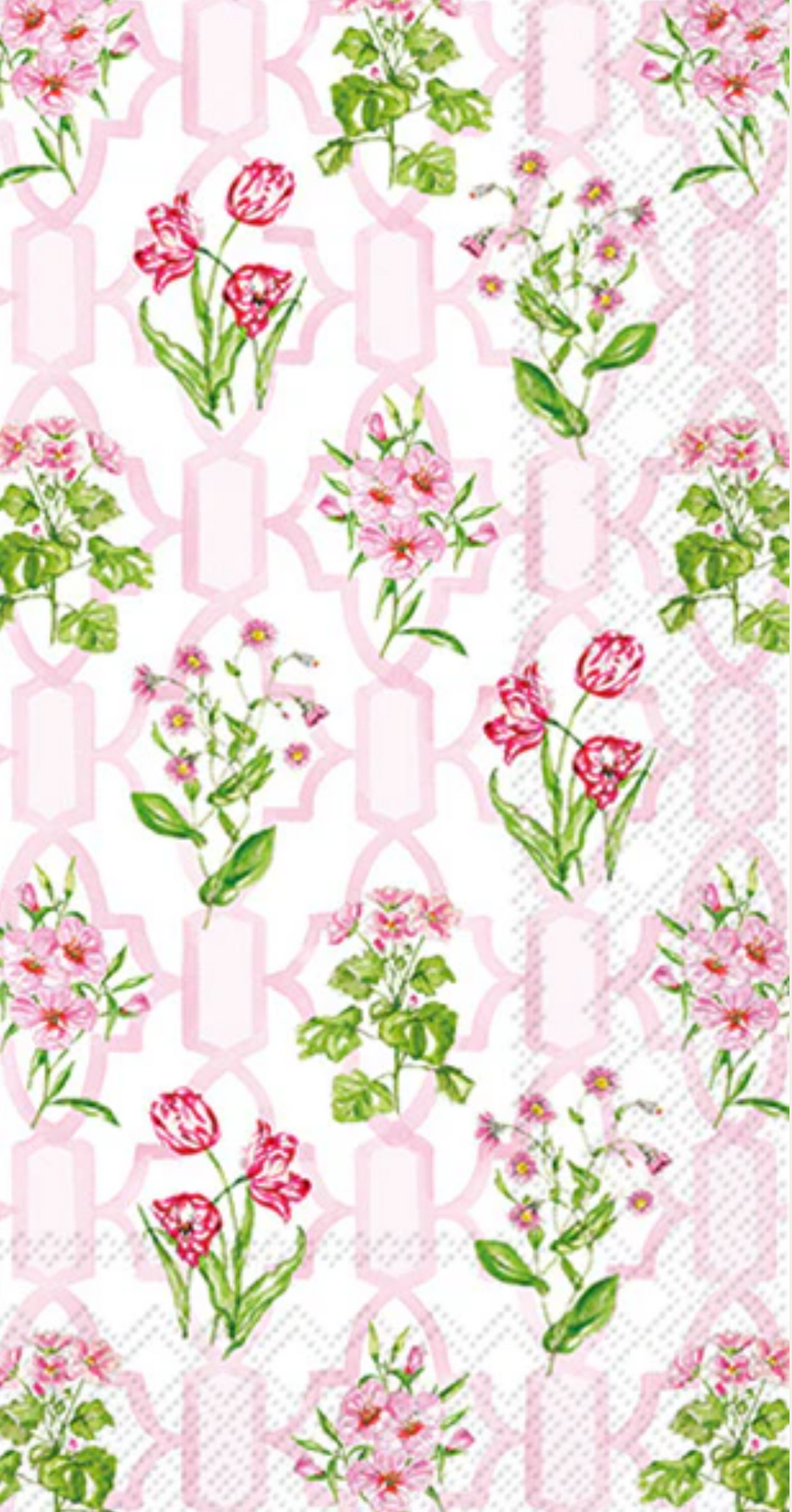 Pink Trellis Guest Towel
