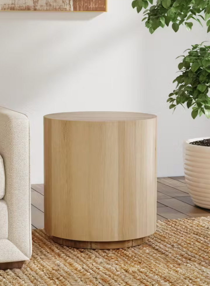 Louis Solid Wood Round End Table