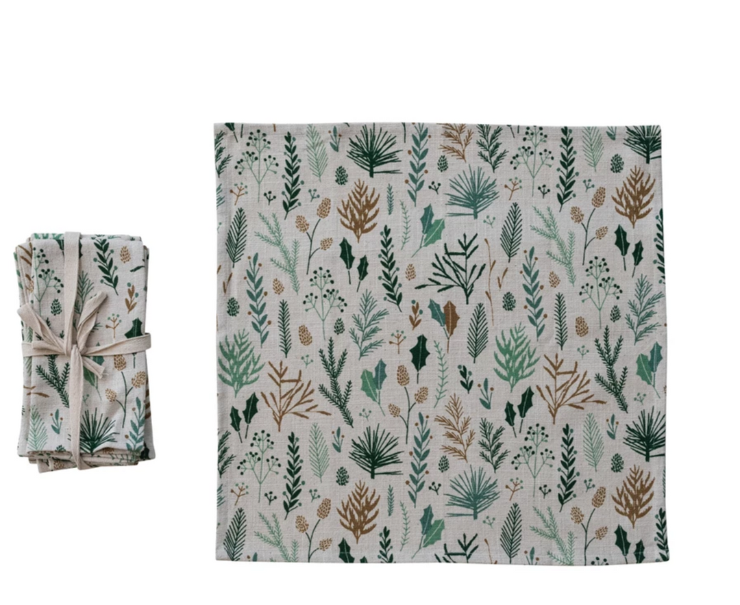 Cotton Printed Botanical Napkins