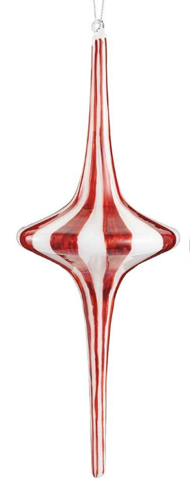 Peppermint Finial Ornament