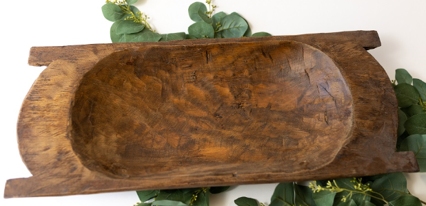 Medium Saranda Wood Dough Bowl