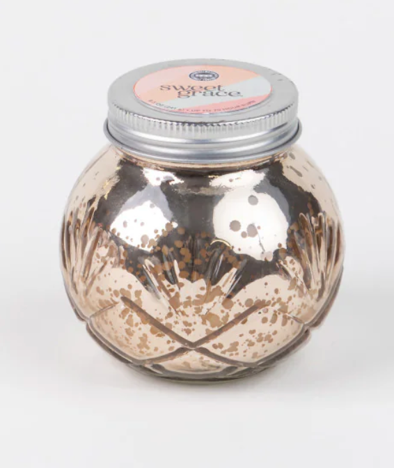 Sweet Grace Mercury Glass Candle