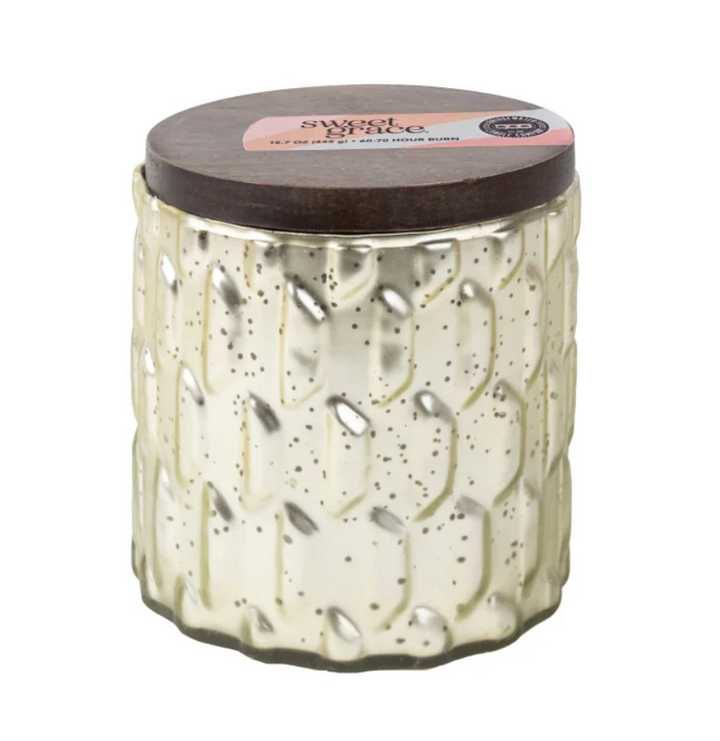 Candle Sweet Grace Matte Gold w/ Wood Lid