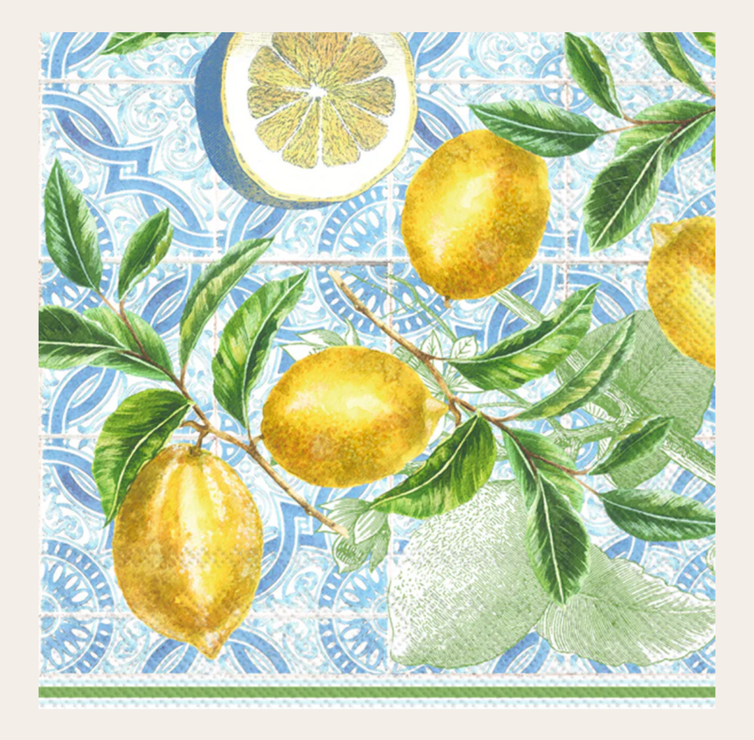 Citrus Limon Cocktail Napkin
