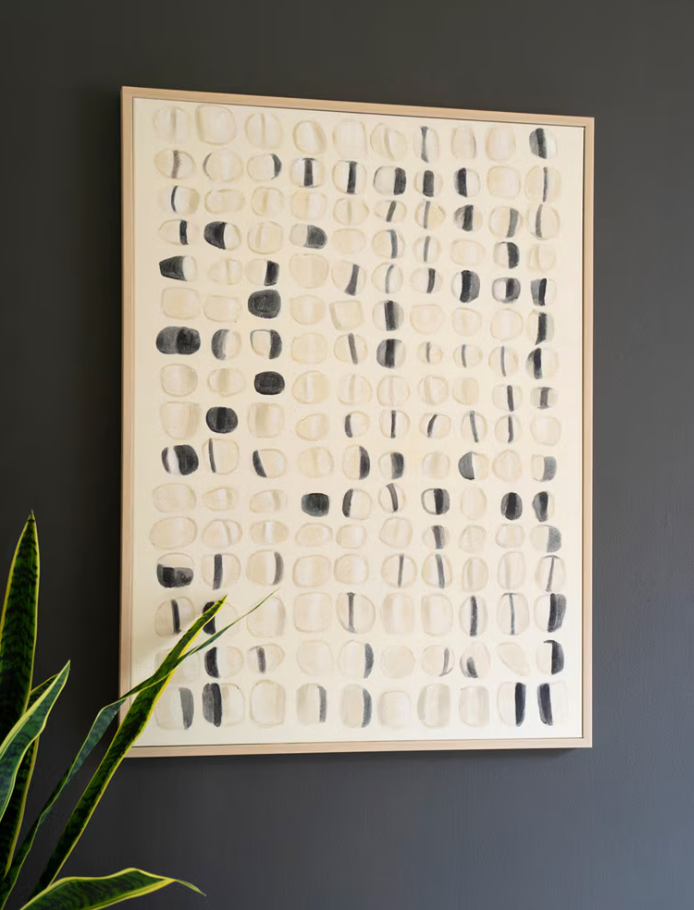 Framed Acrylic Abstract Painting