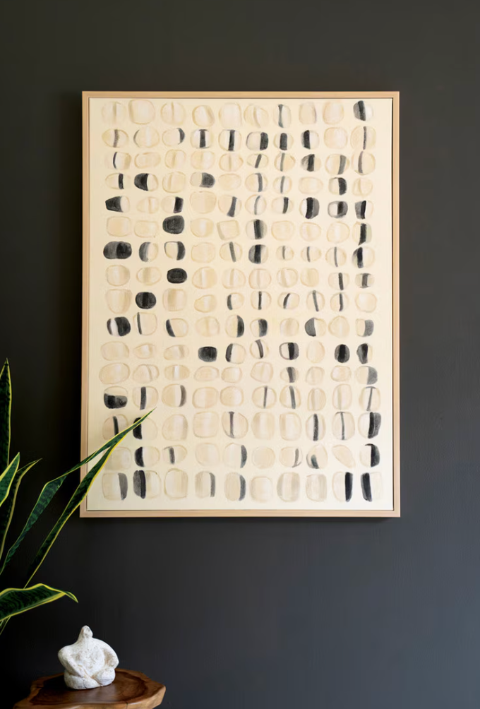 Framed Acrylic Abstract Painting