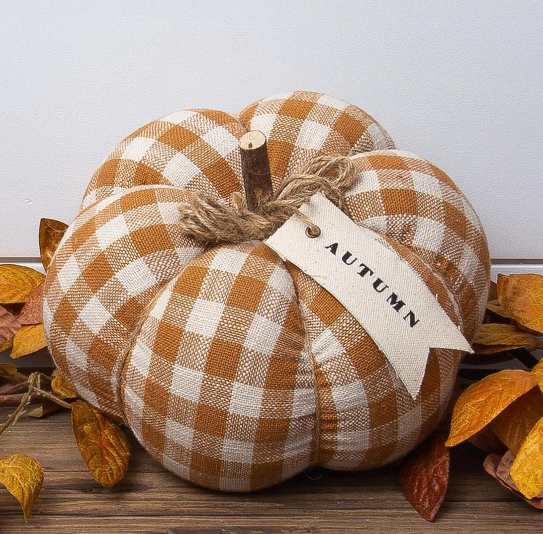 Plaid Fabric Pumpkin