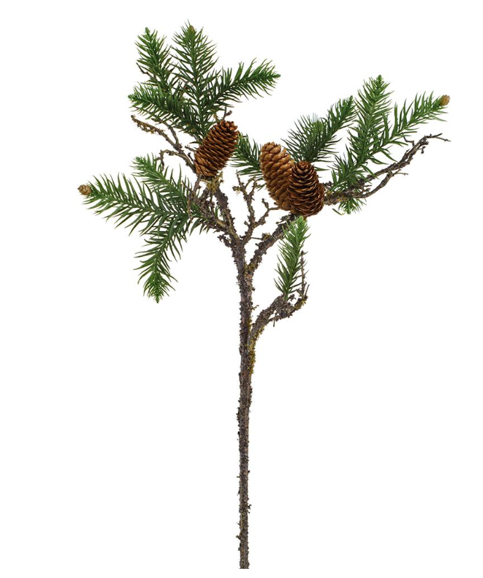Pine Spray With Pine Cone 30"