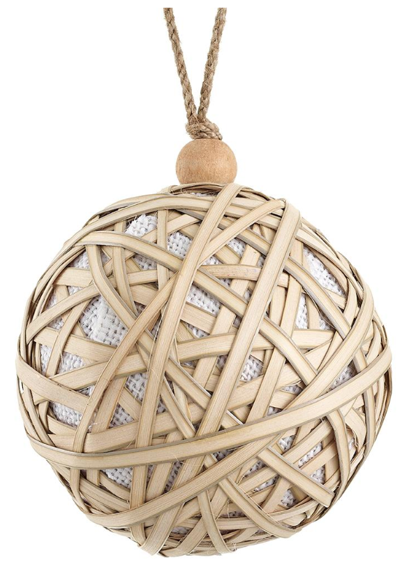 Woven Rattan Ball Ornament
