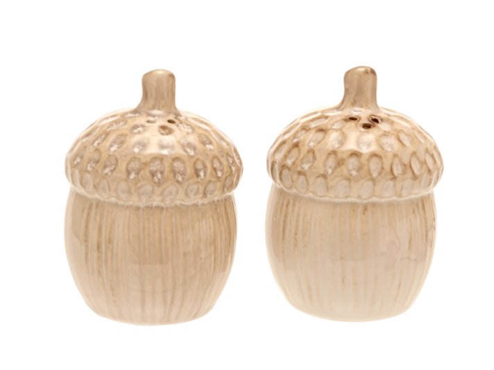 Cream Acorn Salt and Pepper Shaker Set