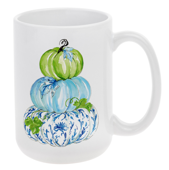 Chinoiserie Stacked Pumpkin Mug