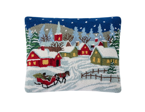 Snowy Night Hook Pillow