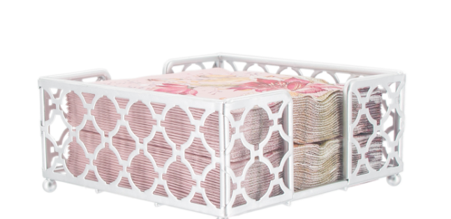 Trellis Cocktail Caddy Silver