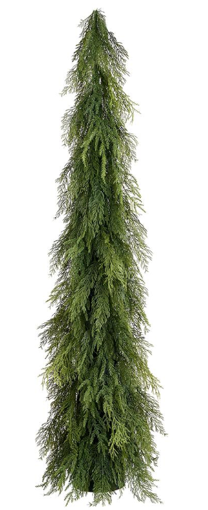 65" Ultra Deluxe Mixed Cedar Cone Topiary Green