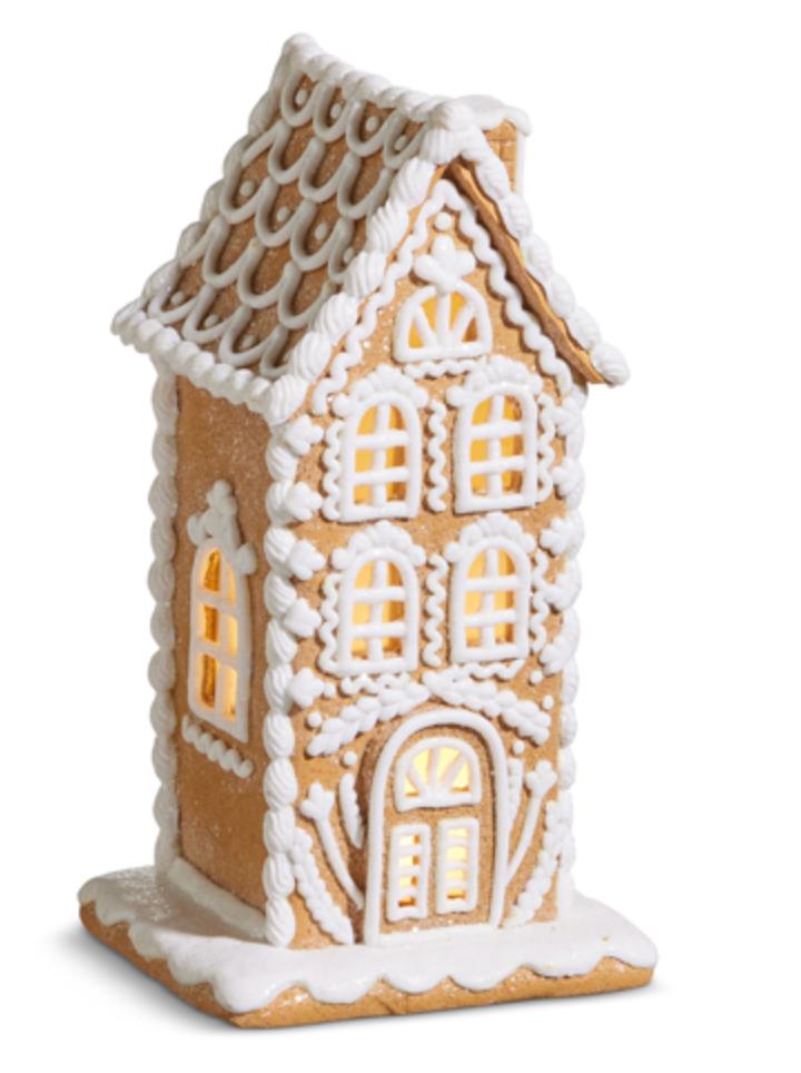 Lighted Gingerbread House 10"