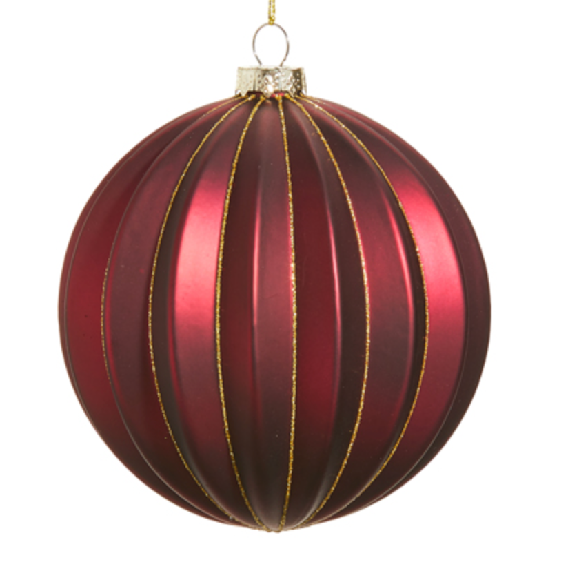 Berry Ribbed Ornament