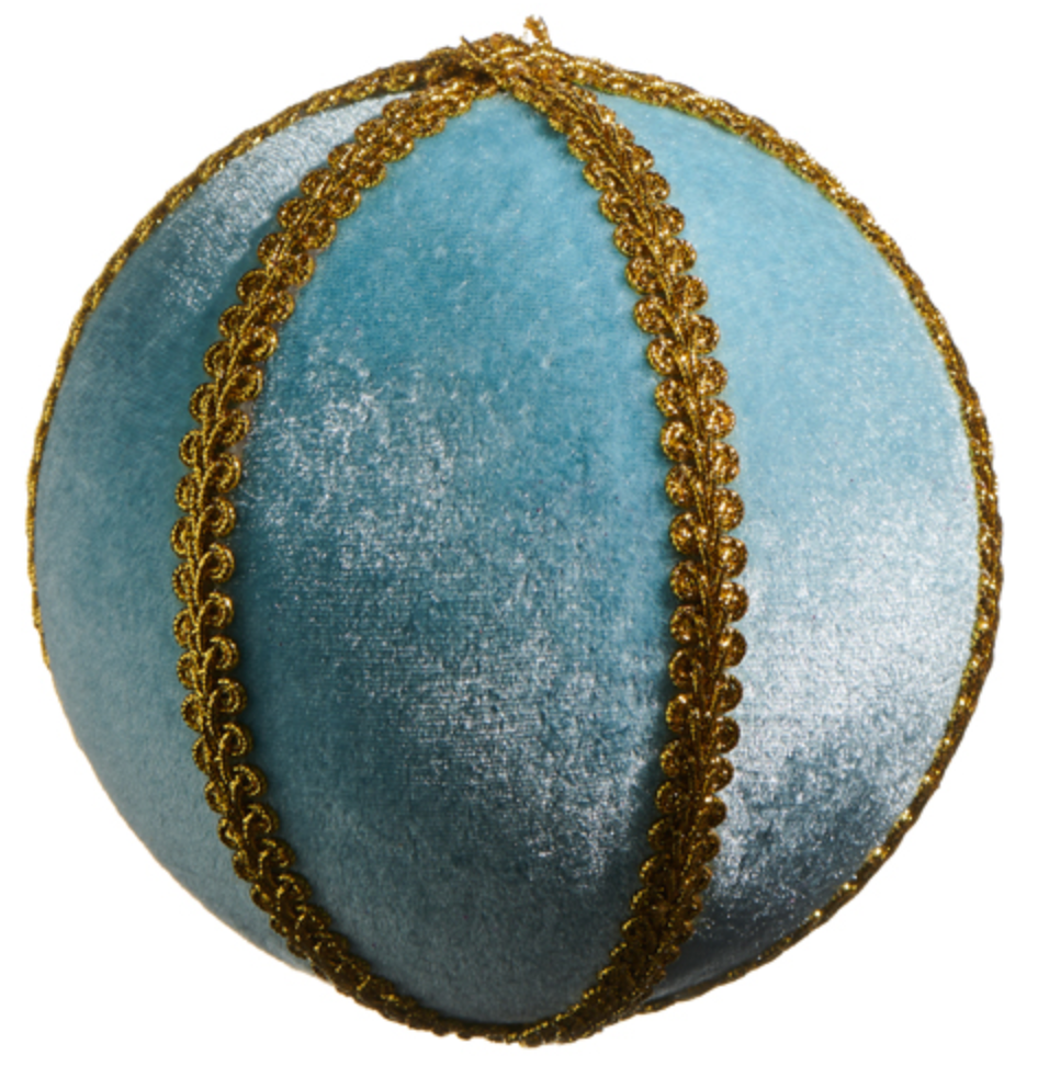 Blue Velvet with Gold Detail Ornament