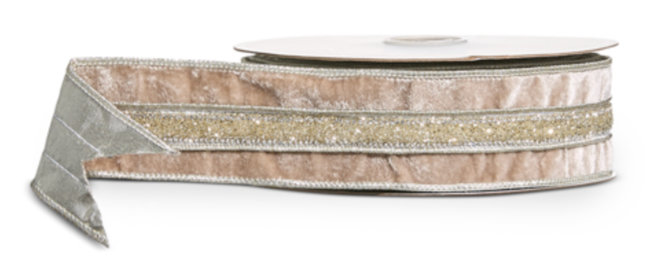 Velvet Beaded Ribbon 2.5"W x 10yds
