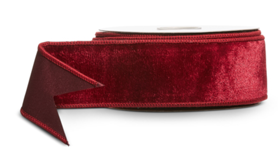 Burgundy Velvet Ribbon 2.5"W x 10yds