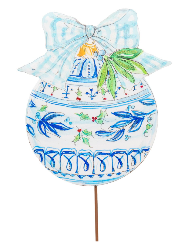 Chinoiserie Winter Wonderland Ornament Stake