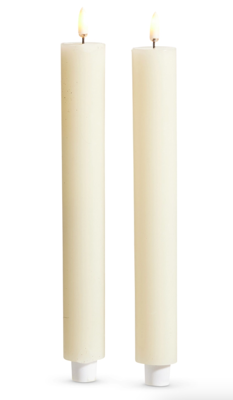 1.25" X 8.5" Ivory Taper Candle