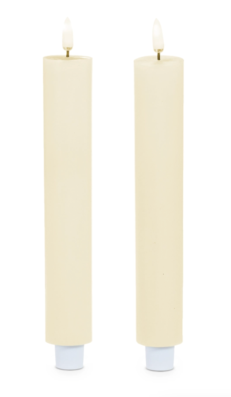 1.25" X 6.5" Ivory Taper Candle