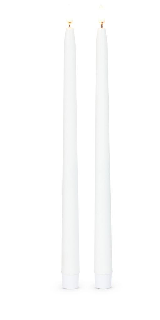 12.5" White Taper Candles