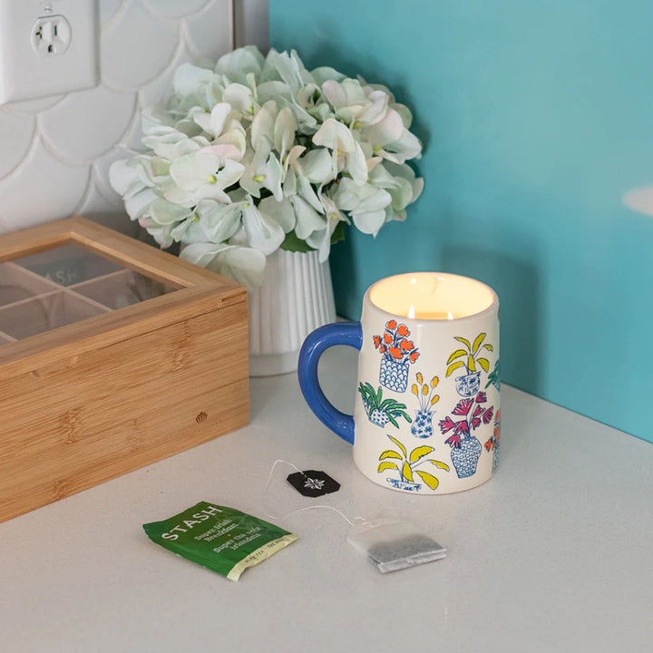 Sweet Grace Floral Mug Candle