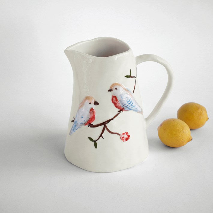 Ceramic Bird on Branch Serving Collection