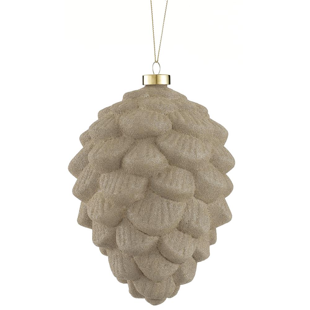 Glittered Glass Pine Cone Ornament