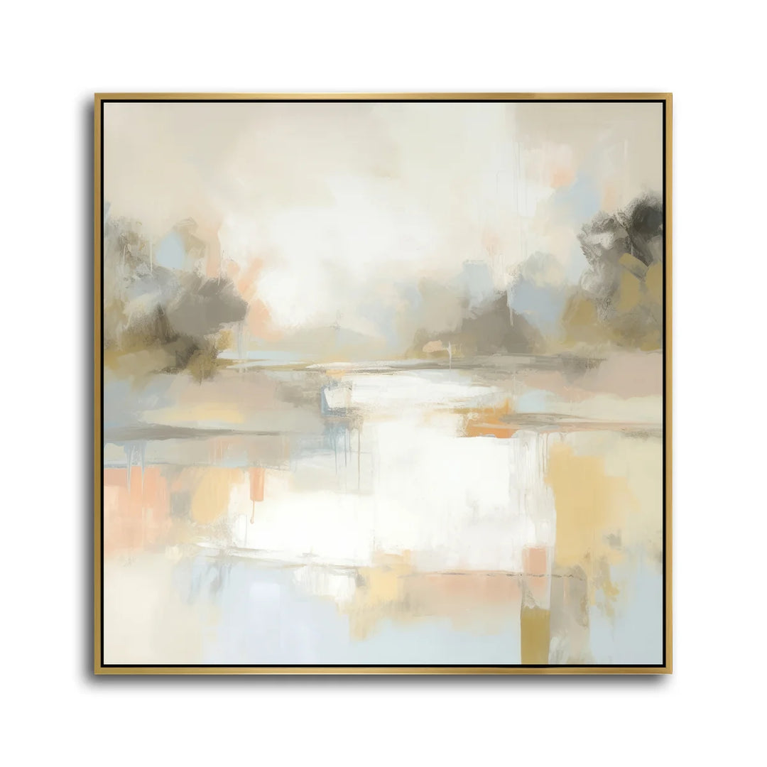 Ophelia Abstract Art w/ Laguna Gold Frame