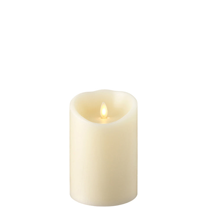 Candle Pillar Push Flame Ivory 4"x5.5"