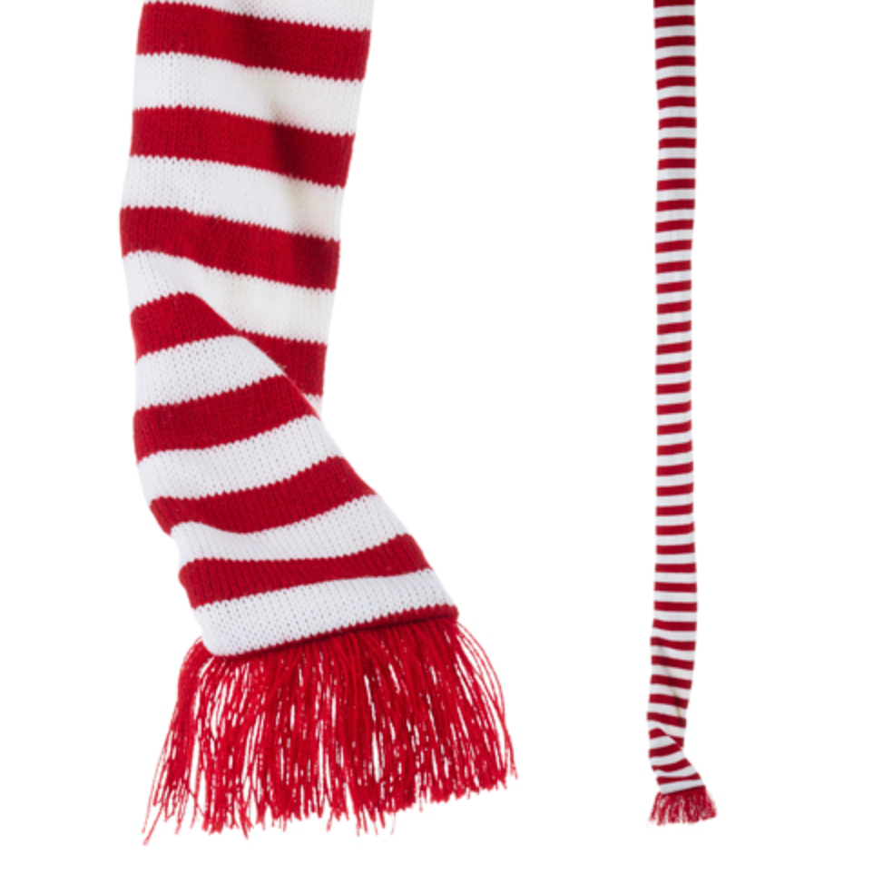 6' STRIPED KNIT SCARF GARLAND