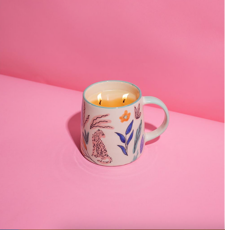 Sweet Grace Leopard Mug Candle