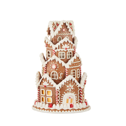 13” Gingerbread Lighted House W/ Gumdrops RAZ