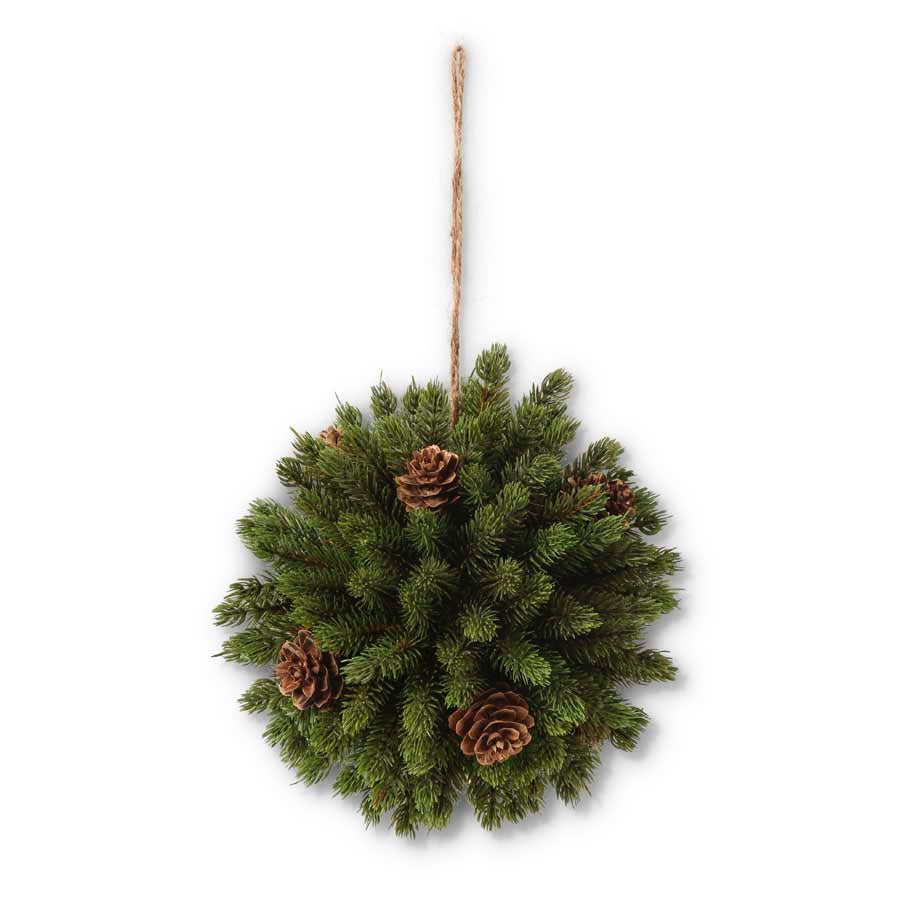 6 " KK Angel Pine Ornament with Pinecones
