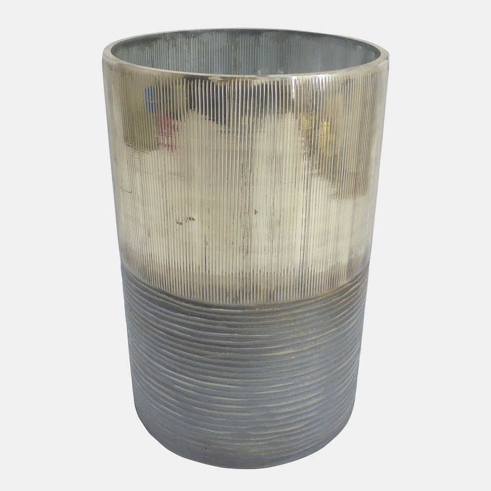 Glass Metallic Two-Tone Vase