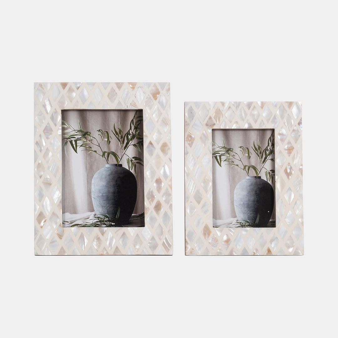 Capiz Diamond Photo Frame