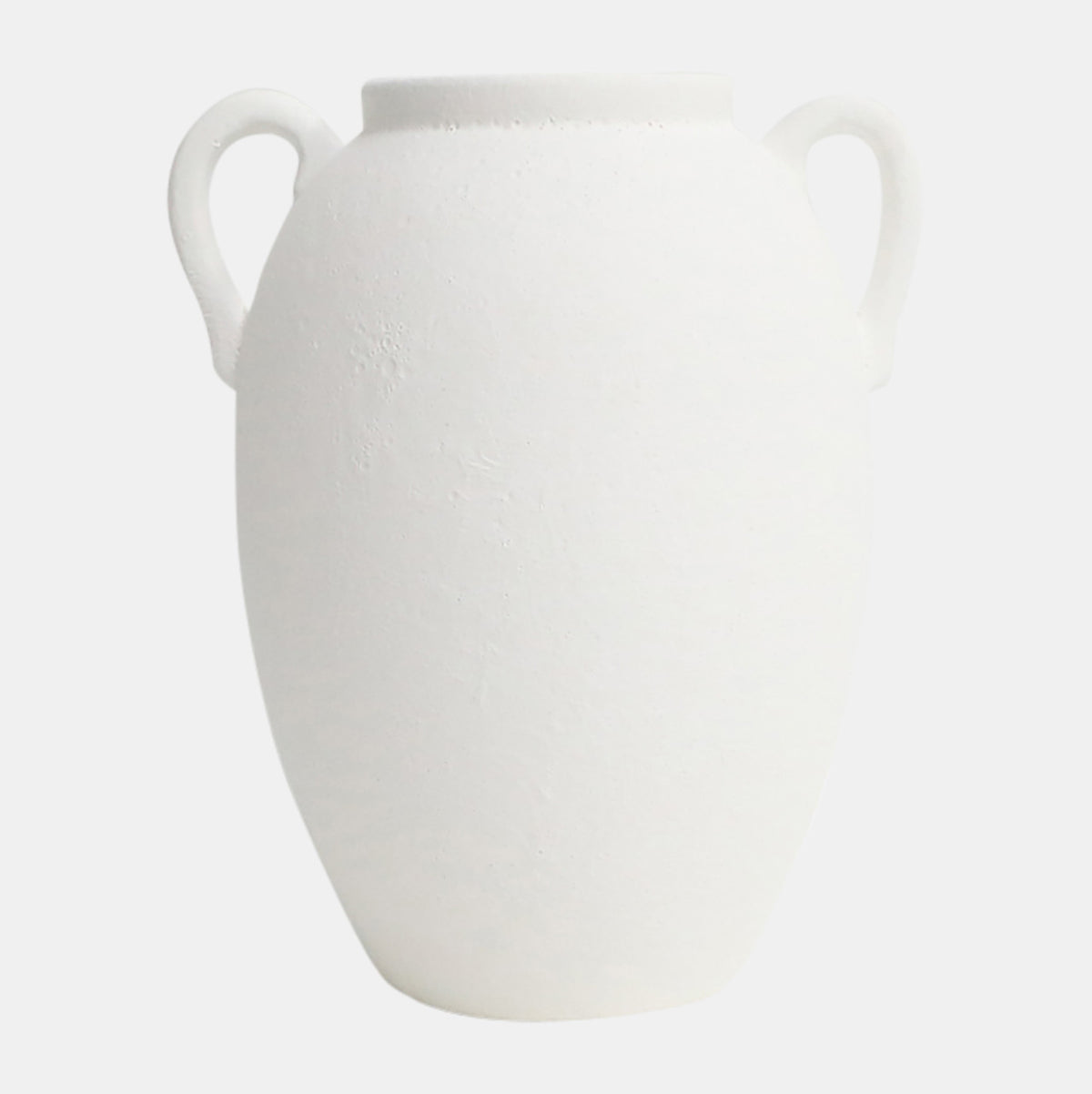Ceramic Textured Jug W/ Handles, White