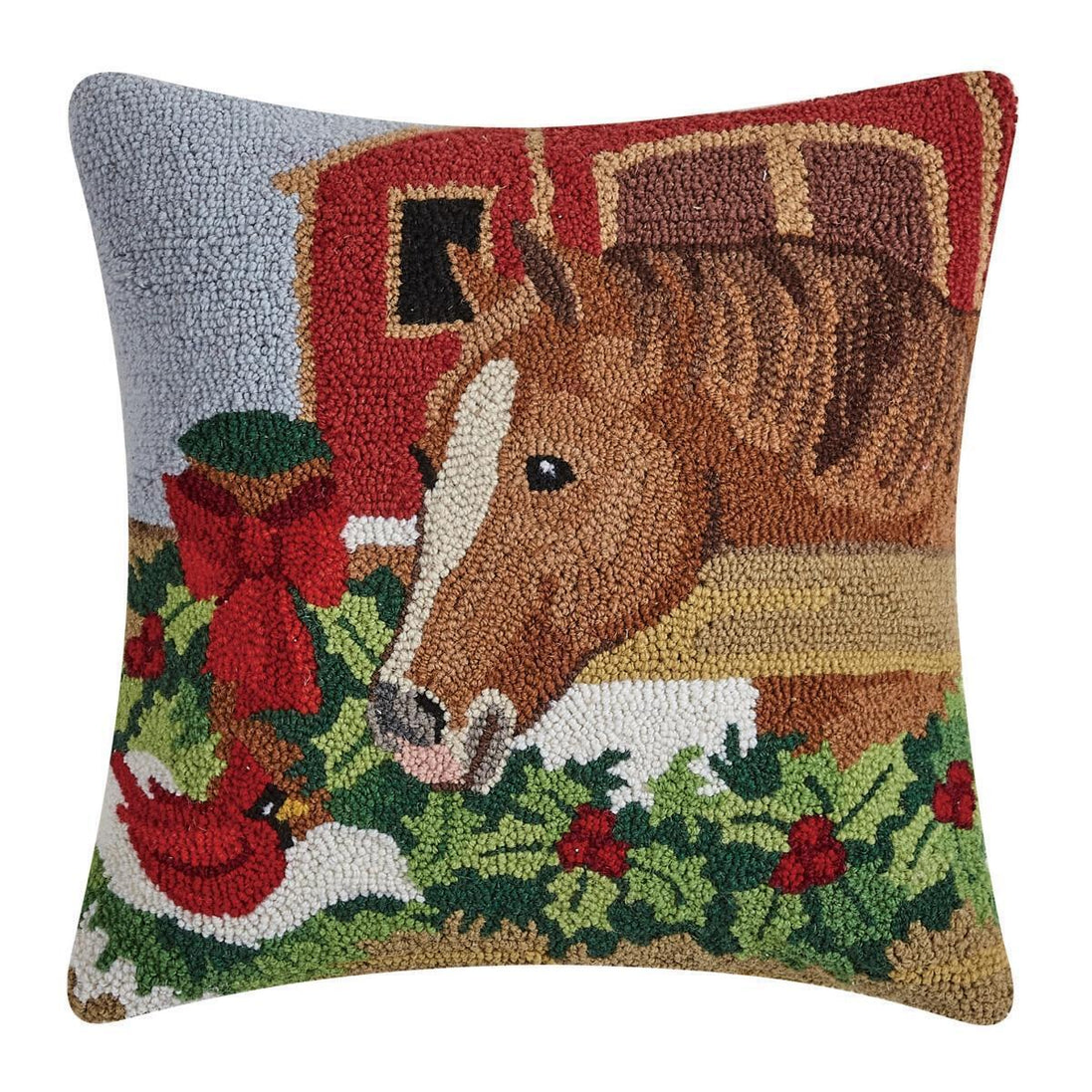 Pillow Hook Holiday Chestnut Horse