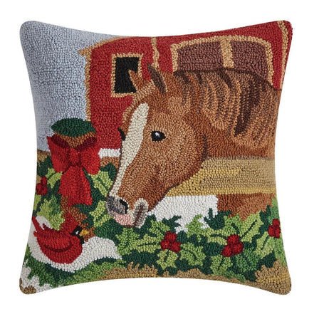 Pillow Hook Holiday Chestnut Horse
