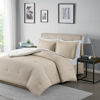 Bedding-Hayden Reversible Yarn Dyed Down Alternative Comforter Set