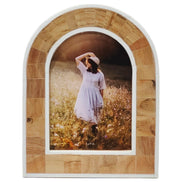 Wood Inlay Arch Photo Frame