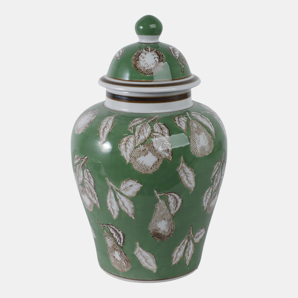 Pears and Twigs Temple Jar
